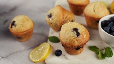 Muffins Légers Myrtille & Citron