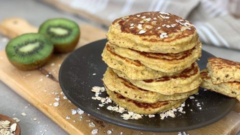 Pancakes aux flocons d'avoine - Riche en fibre et IG bas