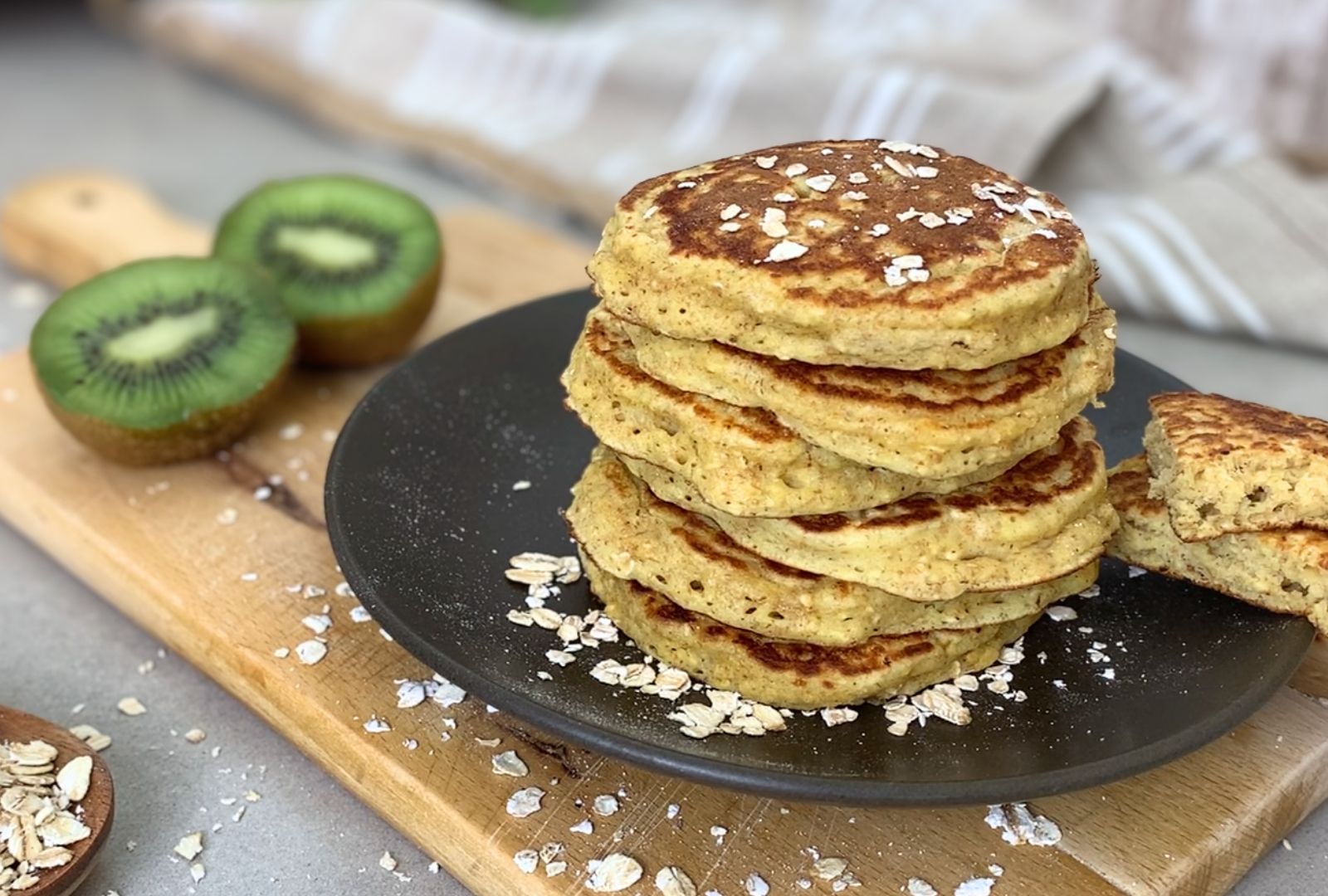 Pancakes aux flocons d'avoine - Riche en fibre et IG bas