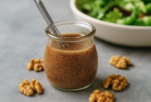 Vinaigrette rustique aux noix de Grenoble & moutarde à l’ancienne
