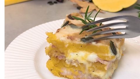 Lasagnes de Butternut, Jambon et Mozzarella