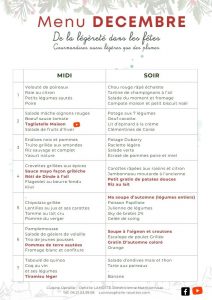 Menu de Décembre 2025