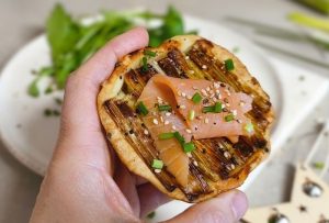 Tartelette poireaux et saumon fumé