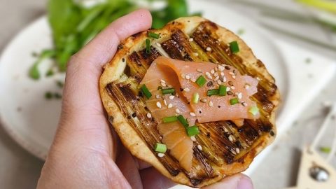 Tartelette poireaux et saumon fumé