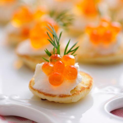 blinis et revoir les portions en les réduisant