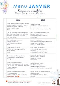Ton menu de janvier 2026
