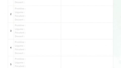 3 formats de menus vierge à utiliser