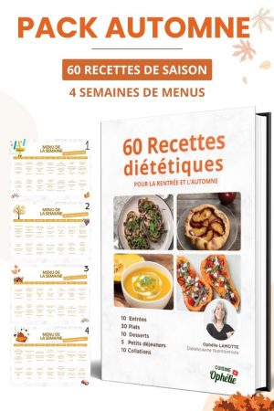 Pack Automne avec 60 recettes d'automne et 4 semaines de menus prêts à l'emploi