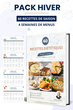 Pack Hiver avec 60 recettes d'hiver et 4 semaines de menus prêts à l'emploi