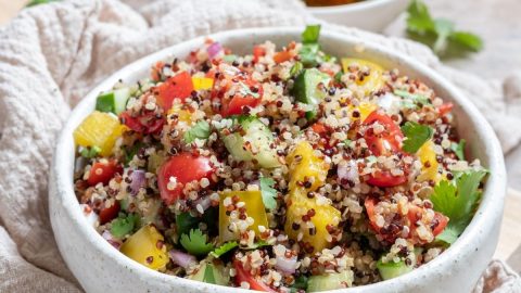 Salade de Quinoa, tomates cerises, poivron jaune et concombre BIS