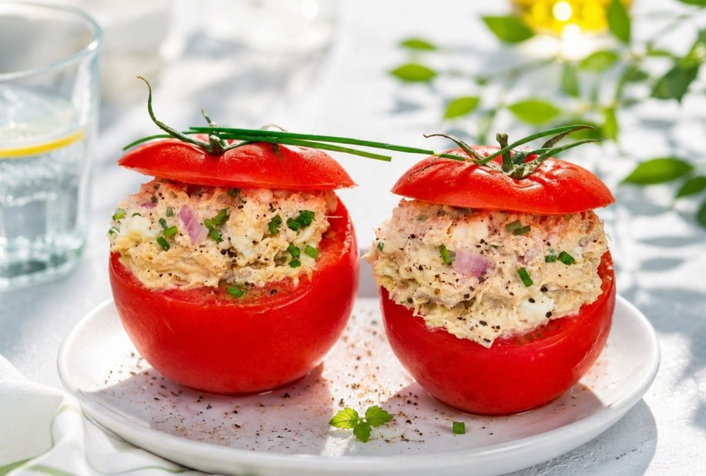 Tomates farcies au thon et fromage frais : la recette de l'été