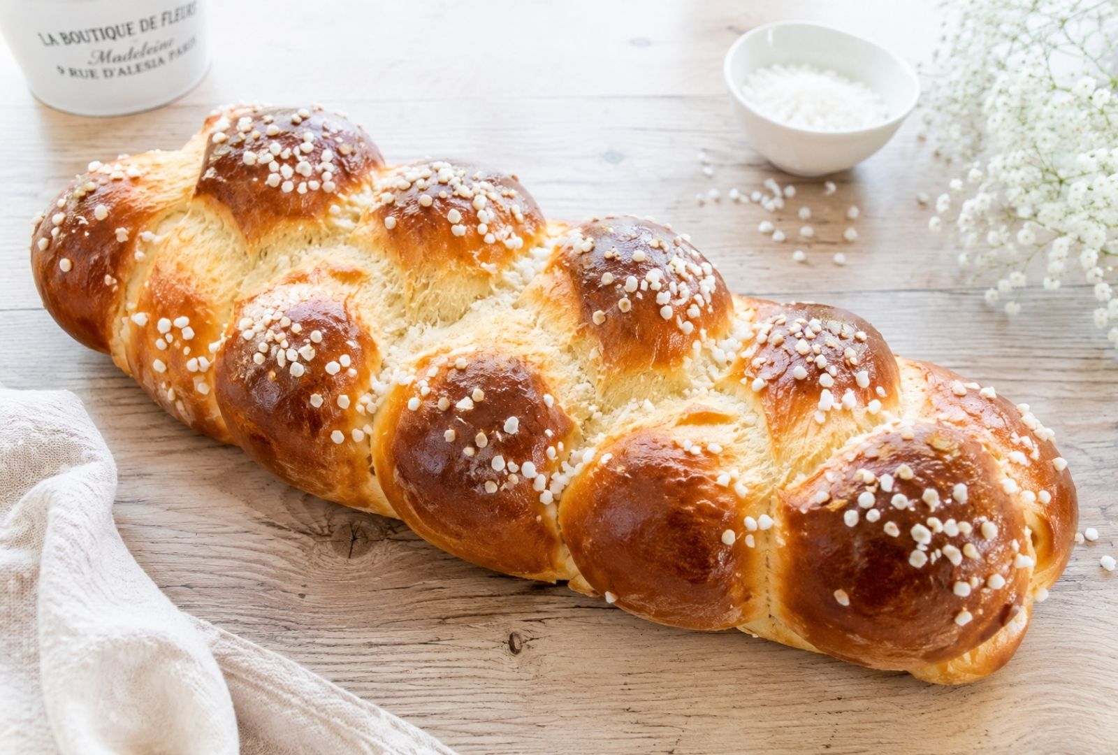 Brioche fondante et filante une mie légère grâce à de la patience